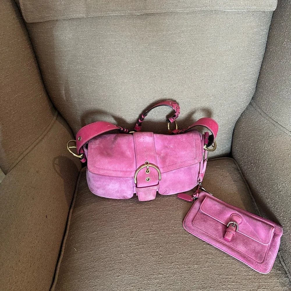 Vintage coach bag, beautiful suede - Picture 2 of 10